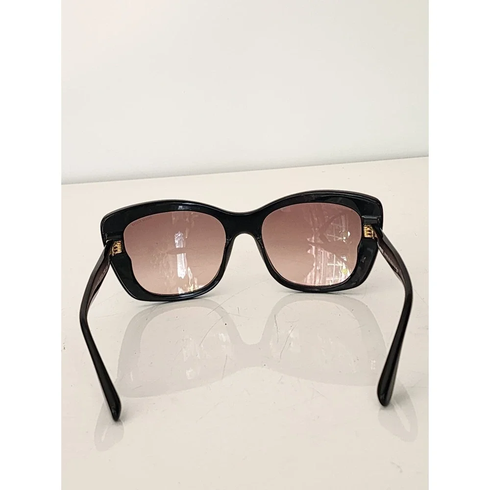 Miu Miu Flawed SMU 03O‎ Black Butterfly Sunglasses Gradient Brown Lens